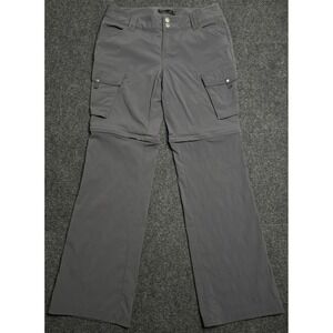 PrAna Sage Convertible Pants Dark Gray Women 4 Regular Outdoor Hiking Camping